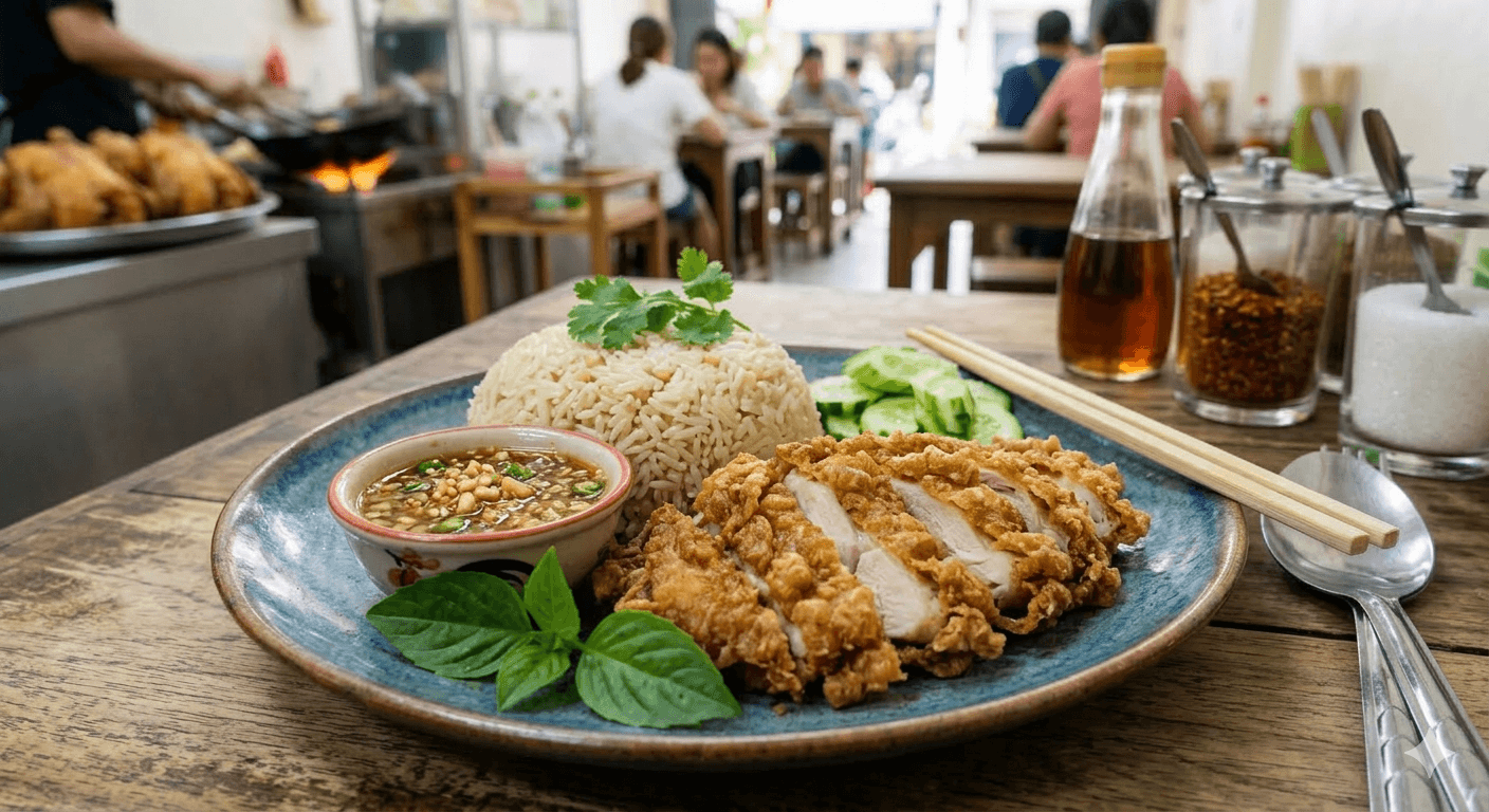 ข้าวมันไก่ทอด