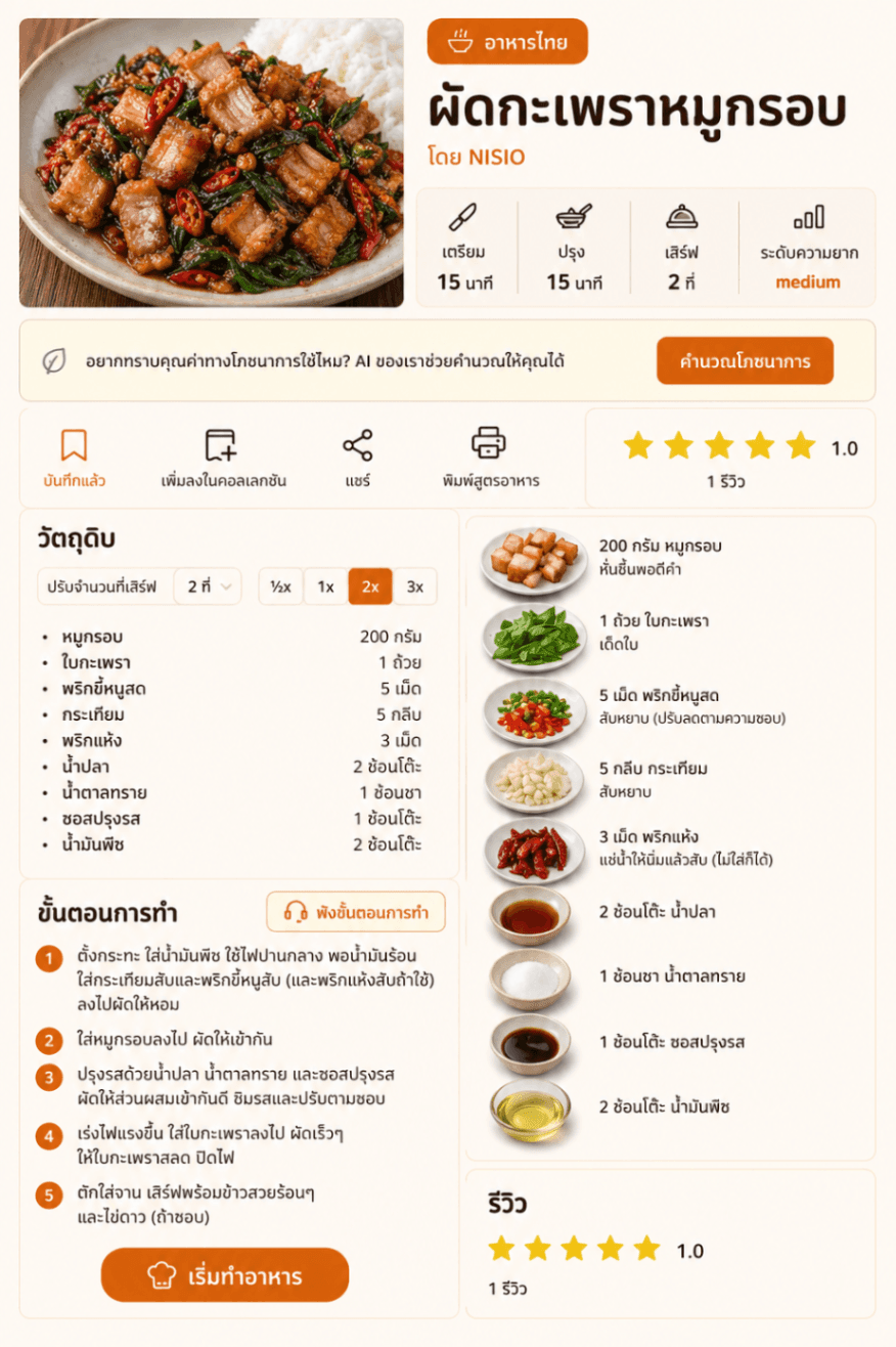 ผัดกะเพราหมูกรอบ - 3